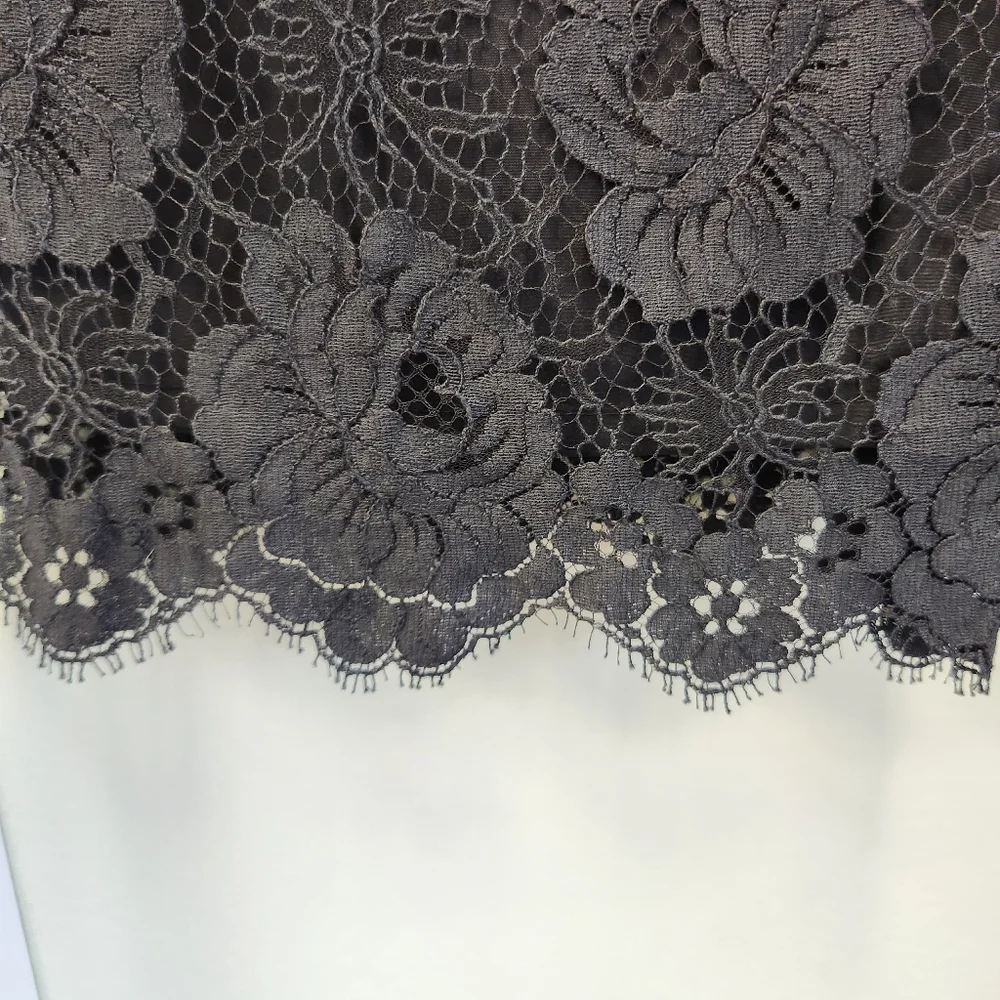 J. Crew Black Lace Pencil Skirt